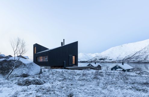Black Aurora Nook is a remote retreat on the Lofoten archipelago