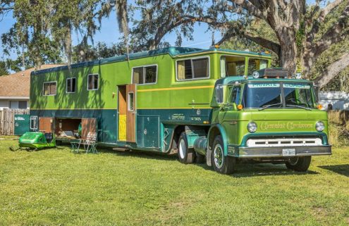 You can time hop in this vintage Ford C-750 Camelot Cruiser Motorhome
