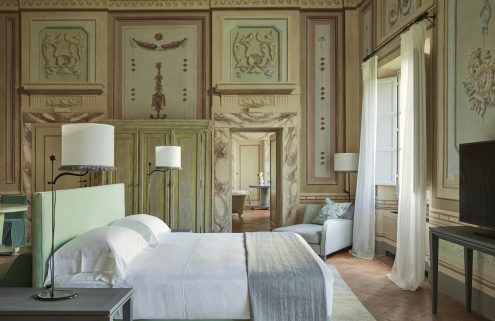 A 12th-century Tuscan castle is reborn as a fresco-filled hotel, Como Castello del Nero