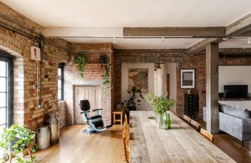 A converted organ factory loft in London lists for £975k