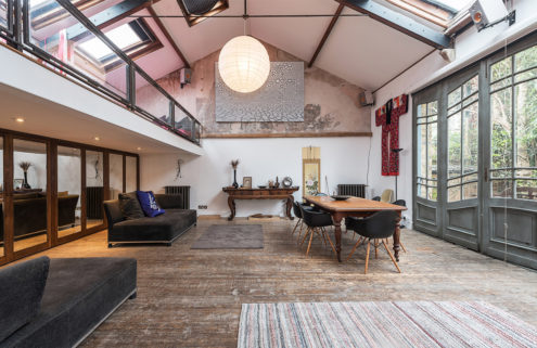 Vaulted former art studio in London asks £775 a week