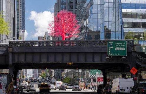 Pamela Rosenkranz plants a hot pink tree atop New York’s High Line