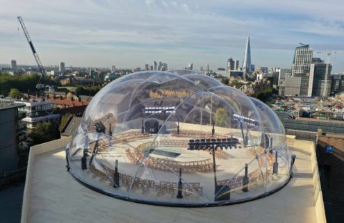 Alexander McQueen’s SS22 show took place inside a bubble dome