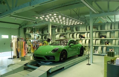 A new fashion and food hub has opened in an East Hampton auto body shop