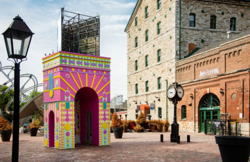 Toronto’s Distillery District is hosting a series of brightly coloured pavilions